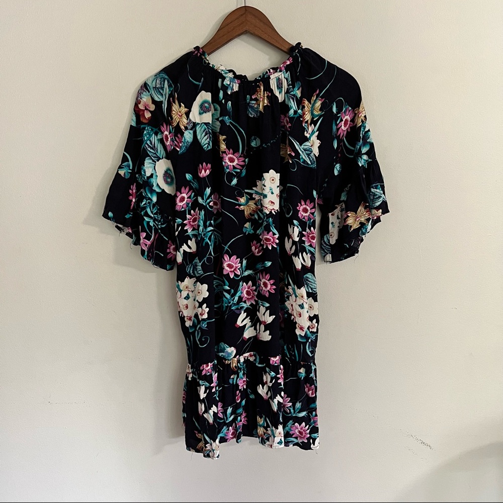 Umgee tropical floral babydoll dress with pockets size medium - Picture 7 of 7